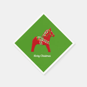 Christmas Dala Horses Napkin