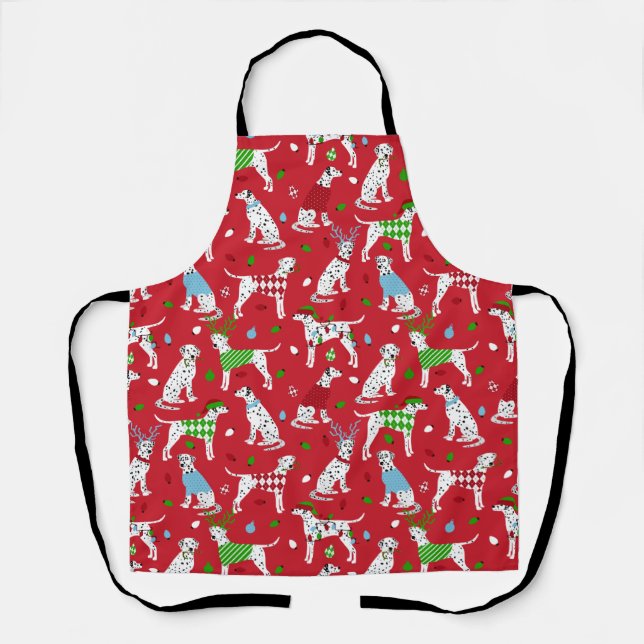 Christmas Dalmatian Apron (Front)