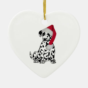 Christmas Dalmatian Ceramic Tree Decoration