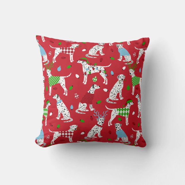 Christmas Dalmatian Cushion (Front)