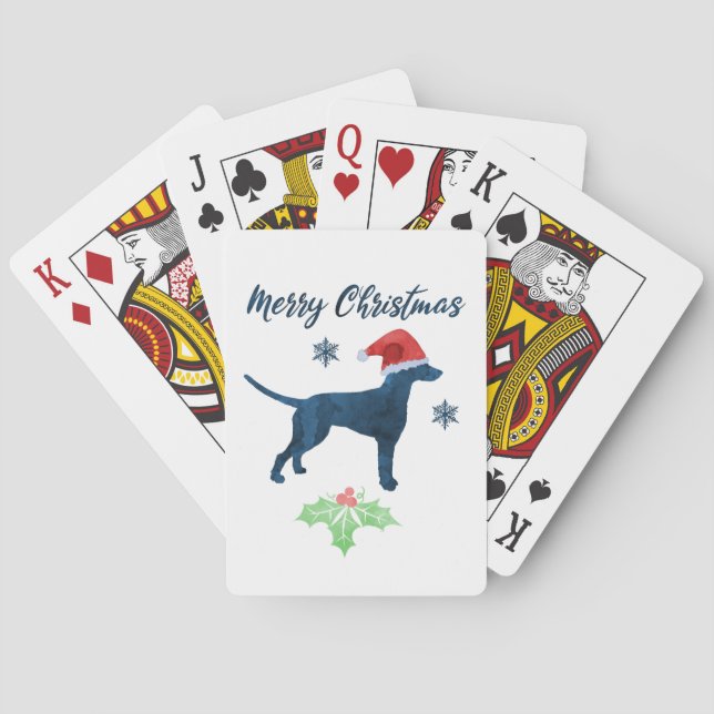 Christmas Dalmatian Dog Playing Cards (Back)