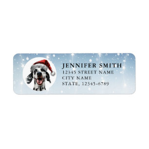 Christmas Dalmatian Dog Return Address Labels