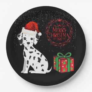 Christmas Dalmatian & gifts paper plates! Plate