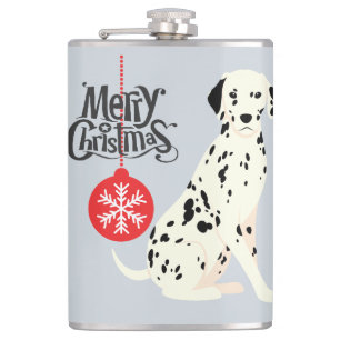 Christmas Dalmatian Hip Flask