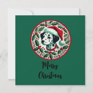 Christmas Dalmatian                                Holiday Card