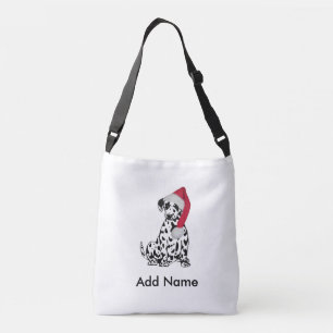 Christmas Dalmatian Personalised Crossbody Bag
