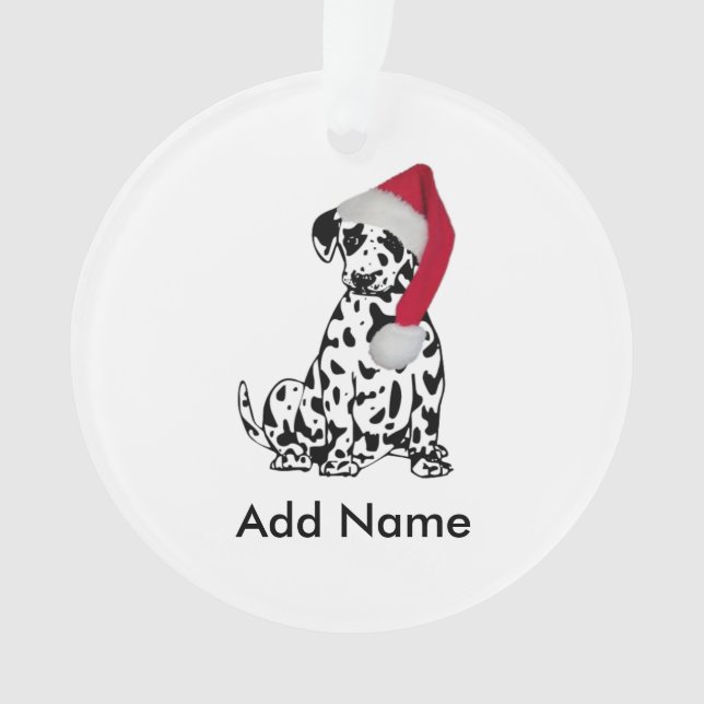 Christmas Dalmatian Personalised Ornament (Front)