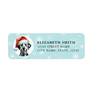 Christmas Dalmatian Return Address Label