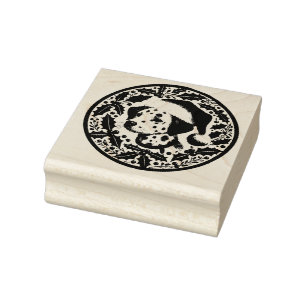 Christmas Dalmatian                                Rubber Stamp