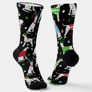 Christmas Dalmatian Socks