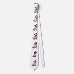 Christmas Dalmatian Tie