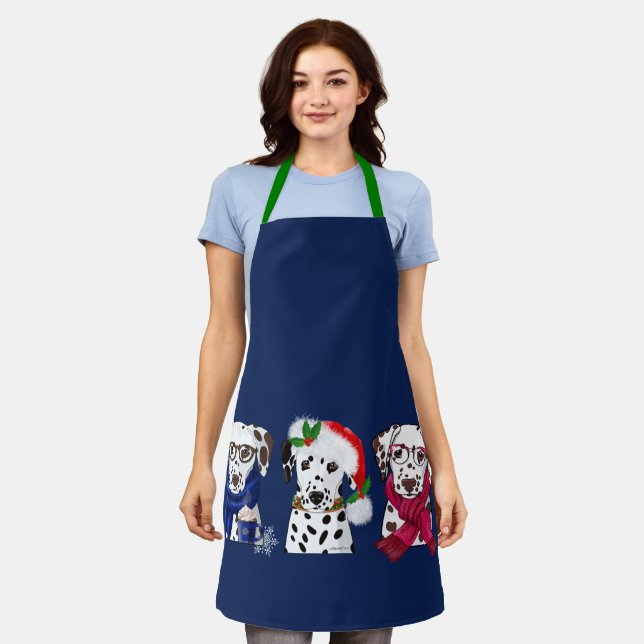 Christmas Dalmatians Apron (Worn)