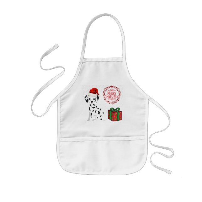 Christmas dalmatians kids apron. kids apron (Front)