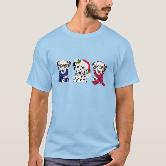 Christmas Dalmatians T-Shirt (Front)