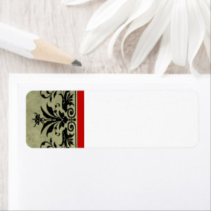 Christmas Damask  Address Labels -