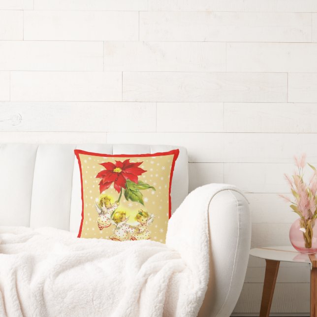 Christmas Dancing Baby Angels Pillow (Couch)