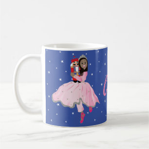 Christmas Dark Haired Ballerina Clara Coffee Mug