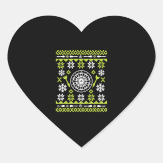 Christmas Dart Ugly Christmas Shirt Heart Sticker