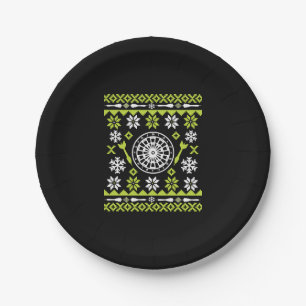 Christmas Dart Ugly Christmas Shirt Paper Plate