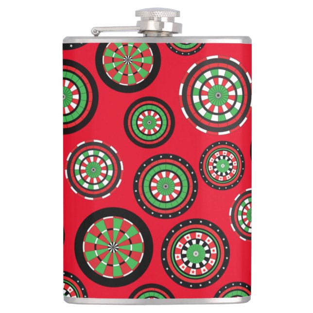 Christmas Dartboards Hip Flask (Front)