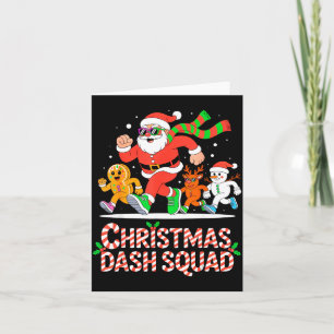 Christmas Dash Squad Running Runner Marathon Team Card