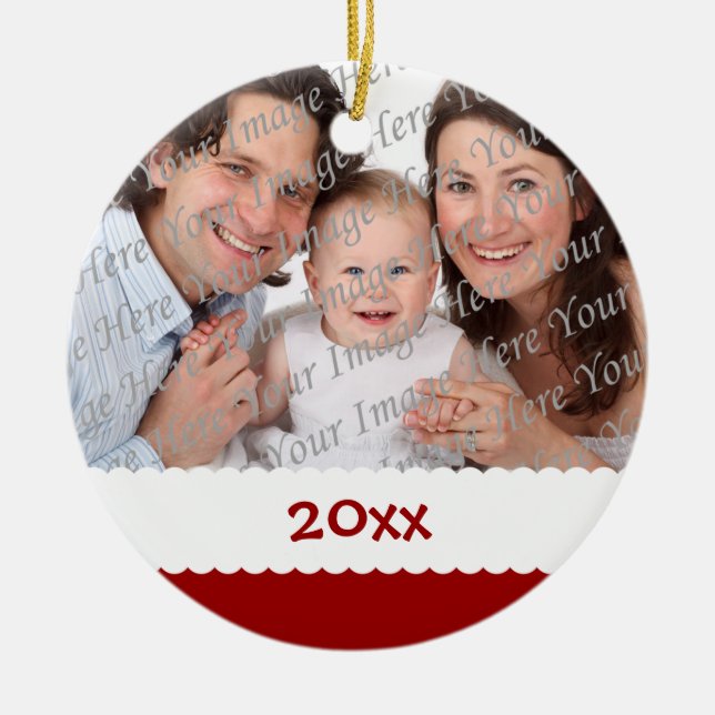 Christmas Dated Photo Ornament (Front)