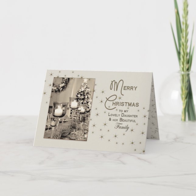 CHRISTMAS - Daughter/Family  - BEAUTIFULLY UNIQUE Holiday Card (Front)