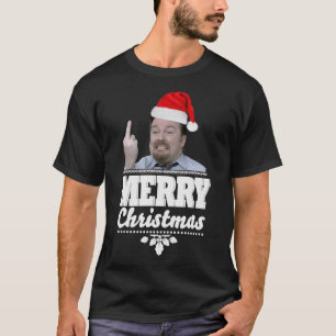 Christmas David Brent Ricky Gervais Funny &x27;On T-Shirt