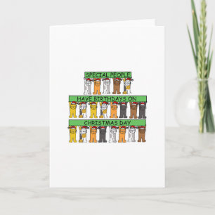 Christmas Day Birthday December 25th Holiday Card