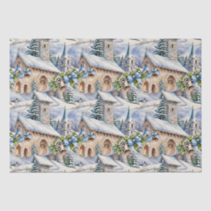 Christmas Day Country Church Tissue Paper