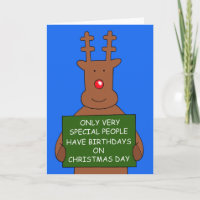 Christmas Day December 25th Birthday Reindeer