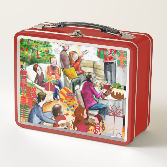 Christmas Day Metal Lunch Box (Front)