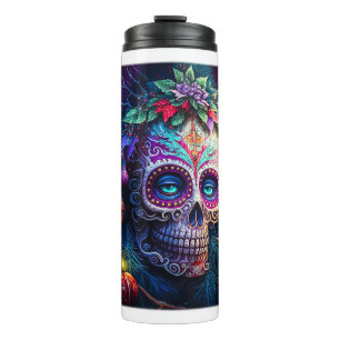 Christmas Day of the Dead Thermal Tumbler 