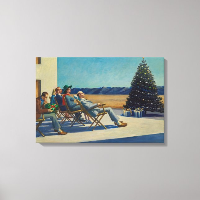 Christmas Day, People in the Sun, Edward Hopper Canvas Print (Front)