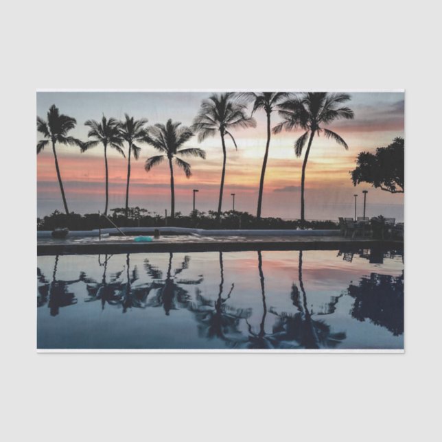 Christmas Day Sunset Tissue Paper (Front)