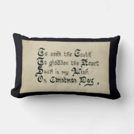 Christmas Day Victorian Holiday Wish Lumbar Cushion