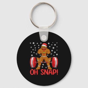 Christmas Deadlifts Workout Oh Snap Gingerbread Ma Key Ring