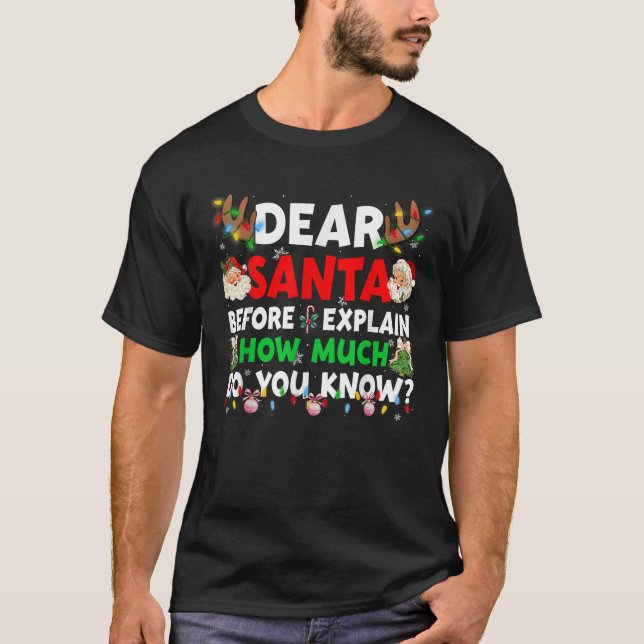 Christmas Dear Santa I Can Explain How Much Do You T-Shirt (Front)