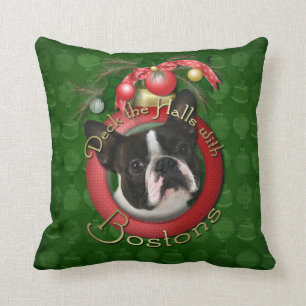 Christmas - Deck the Halls - Bostons Cushion