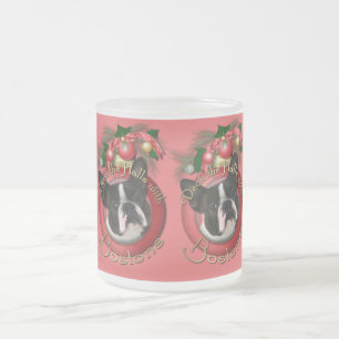Christmas - Deck the Halls - Bostons Frosted Glass Coffee Mug