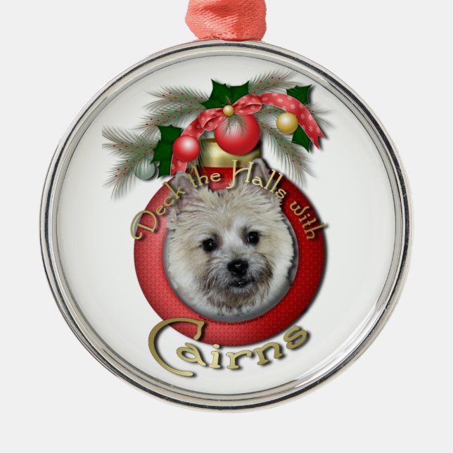 Christmas - Deck the Halls - Cairns - Teddy Bear Metal Tree Decoration (Front)