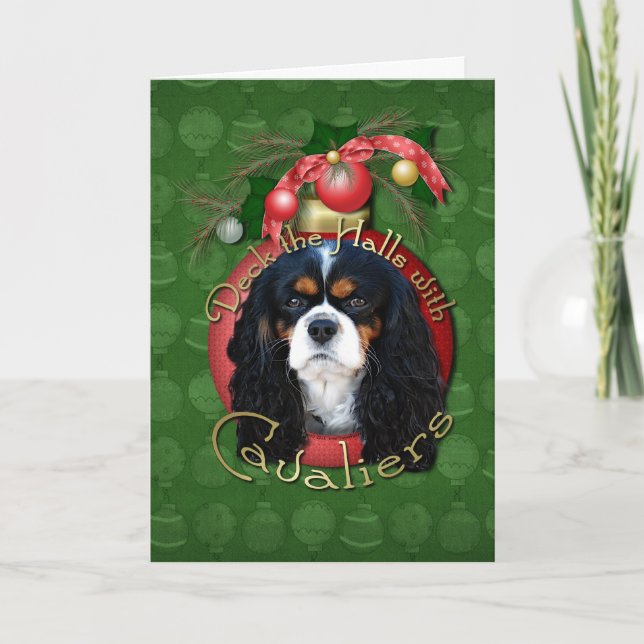 Christmas - Deck the Halls - Cavaliers - Holiday Card (Front)