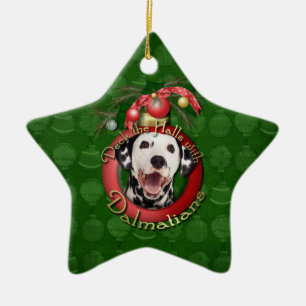 Christmas - Deck the Halls - Dalmatians Ceramic Tree Decoration