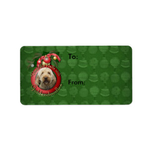 Christmas - Deck the Halls - Goldendoodles Label
