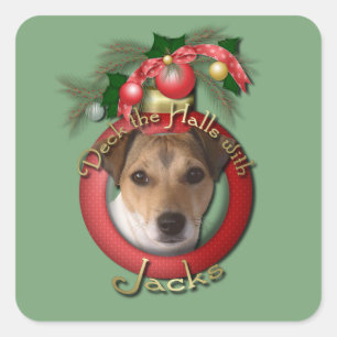 Christmas - Deck the Halls - Jacks Square Sticker