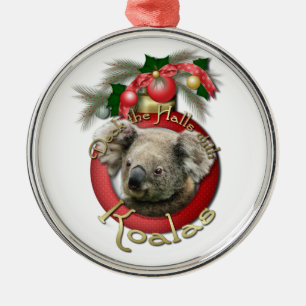 Christmas - Deck the Halls - Koalas Metal Tree Decoration