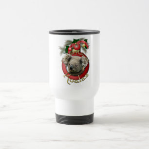 Christmas - Deck the Halls - Koalas Travel Mug