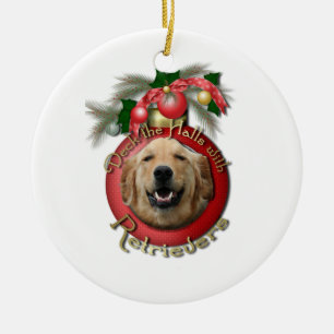 Christmas - Deck the Halls - Retrievers - Mickey Ceramic Tree Decoration