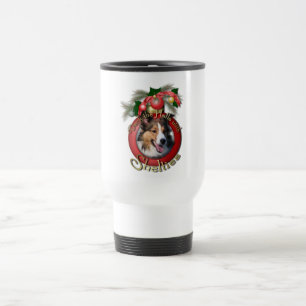 Christmas - Deck the Halls - Shelties Travel Mug