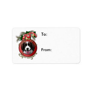 Christmas - Deck the Halls Springer Spaniel Baxter Label